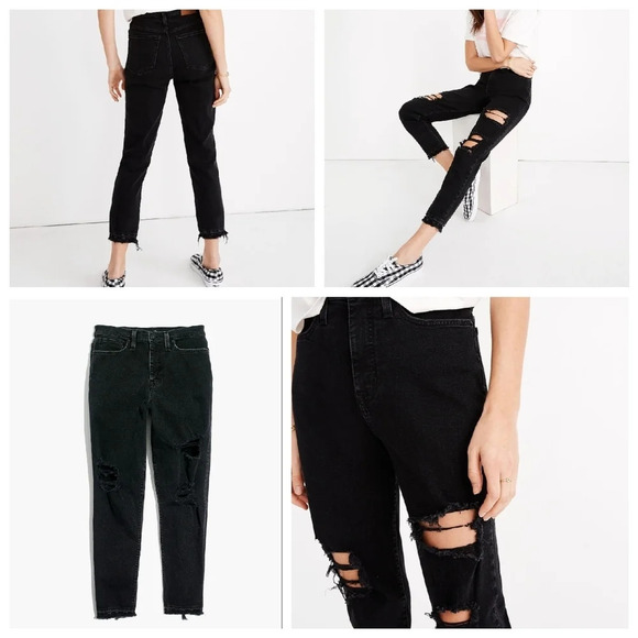 Madewell The Momjean in Raney Wash: Knee-Rip Edition. Size 25 - Picture 11 of 14